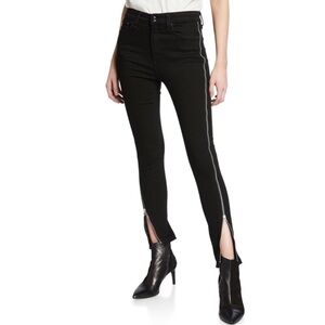 RAG & BONE black midnight full-length-zipper leg skinny jeans size 25 like new
